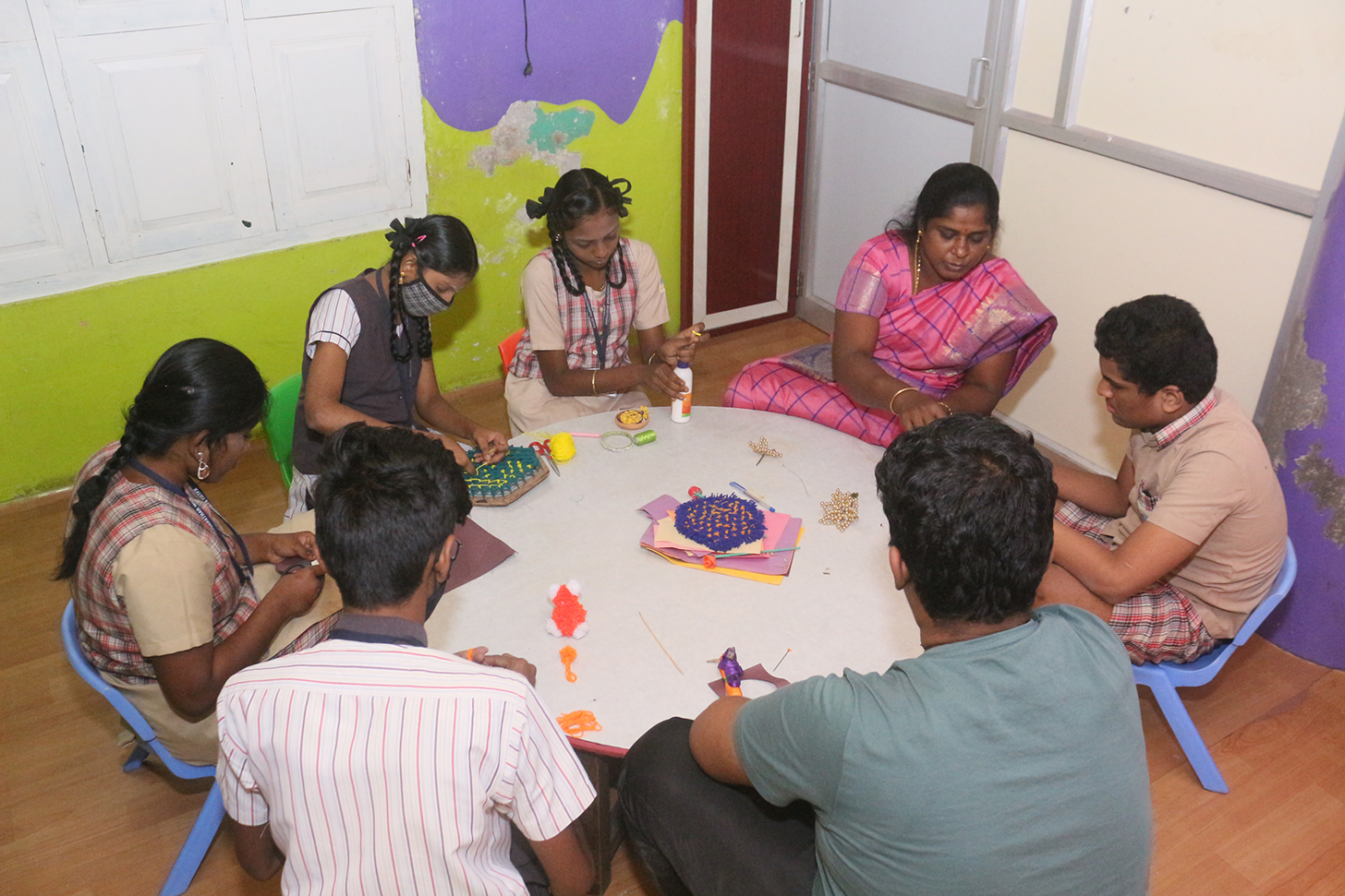 Children exploring and learning at KRM Special School